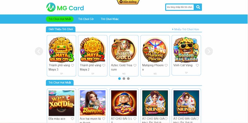 Giới thiệu sảnh MG game bài nhà cái I9Bet 